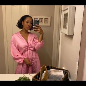 Pink baby doll dress